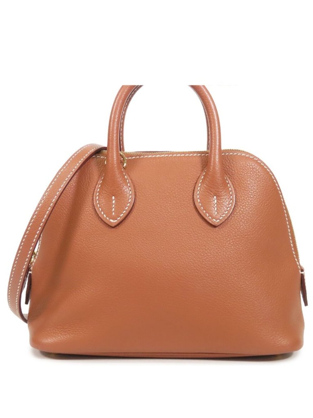 Hermes Bolide 1923 Mini Gold Gray Evercolor Verso 2-Way Shoulder Bag